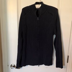 Express Dark Blue Ribbed Sweater